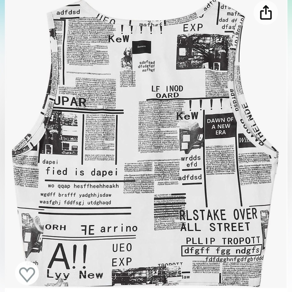 Newspaper Tank Top - Picture 2 of 7